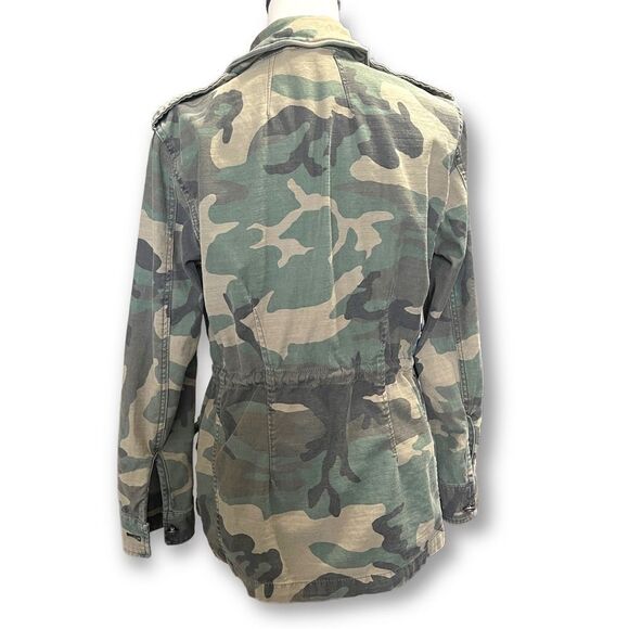 Free People Not Your Brothers Faded Green Camo Print Surplus Jacket ,XS - Picture 14 of 14